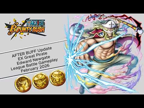 EX Great Pirate Whitebeard After BUFF League Battle Gameplay (February 2026) - One Piece Bounty Rush