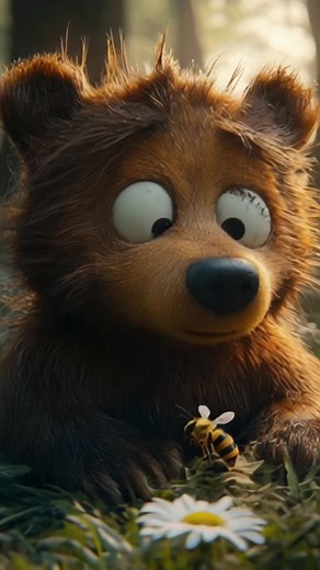 When you’re just trying to chill but nature has other plans 🐝💥 #BearVsBee #NatureFails #TooCloseForComfort #ComedyWildlife #aiart #cutevideo