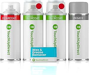 TouchUpDirect RR Ruby Red Metallic Tricoat Compatible With Ford Exact Match Touch Up Paint Aerosol - Preferred Package