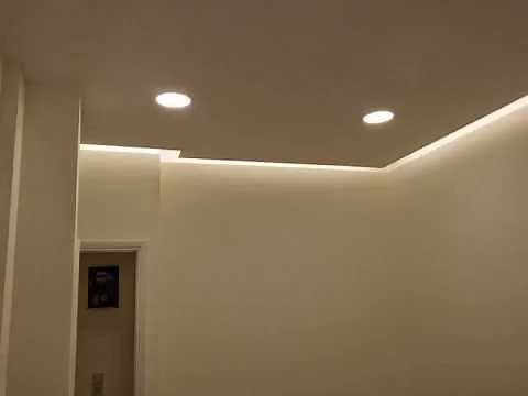 Τοποθέτηση ψευδοροφής γυψοσανίδας με ανάποδο κρυφό φωτισμό . Ν