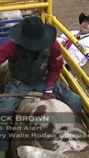 Zack Brown and Terry Walls Rodeo's Smokeless Red Alert lit the Thomas & Mack on fire with this 95.5-point ride to win Round 9 at the 2003 NFR. Brown's ride was half a point off from tying the arena record. PRCA Archived Rides, presented by Pendleton Whisky Director's Reserve: Top-end, aged, curated, and carefully preserved. #WeArePRORODEO | PRCA ProRodeo