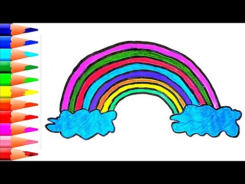 Rainbow drawing | How to draw a Rainbow | kids step by step easy | art for kids hub