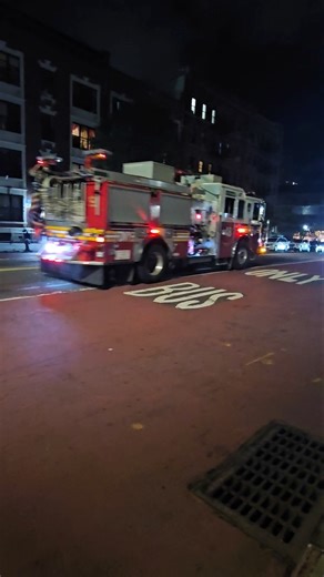 FDNY Engine 48 Passing By On Webster Ave In Fordham, The Bronx, New York City