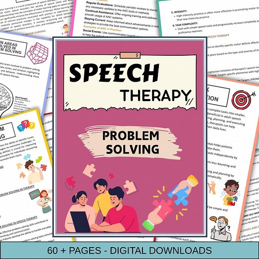 Adult Speech Therapy Worksheets: Problem Solving, Cognitive Rehab (printable PDF A4 Size Digital Download) - Etsy