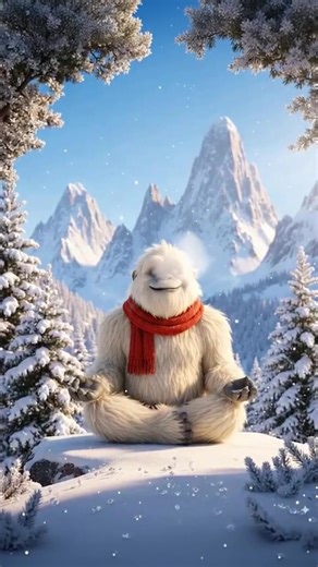Frosti the Yeti 🧘❄️ A cozy frost giant bringing calm moments for busy minds. “Sit, close your eyes. Spine tall, breath deep. That’s meditation.” ✨ Perfect for a quick reset, stress relief, or mindful pause. #FrostiTheYeti #Yoga #Meditation #Mindfulness #ASMR
