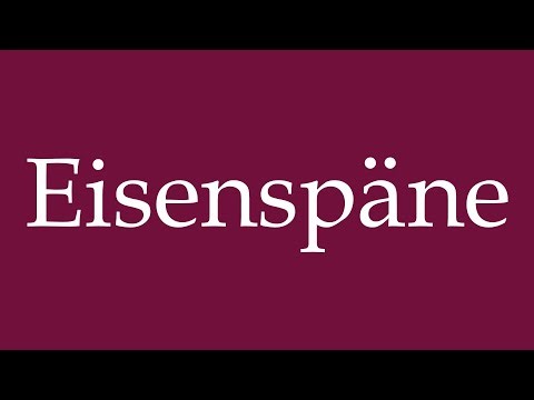 How to Pronounce ''Eisenspäne'' (Iron filings) Correctly in German