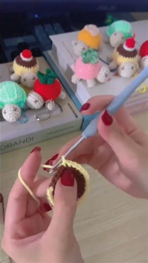 mini crochet turtle keychain #crochet #diy #etsy #handmade