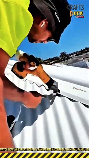 Corrugated Metal Roofing: Advanced Electric Shear Technique #dailywork #work #process