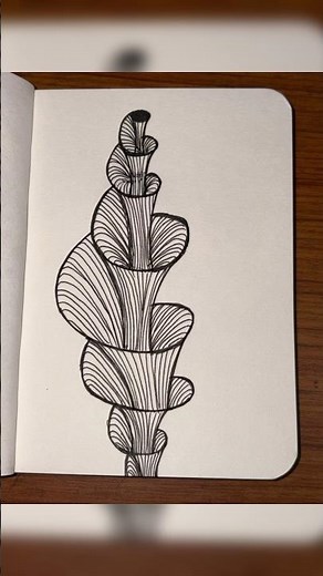 Creating Depth with Simple Lines| Abstract Art Tutorial #shorts