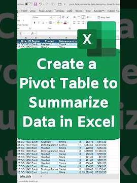 How to Create a Pivot Table in Excel | Step-by-Step Tutorial