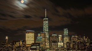 New York, Night, Moon, Zoom Background, Microsoft Teams Background, Photo Backdrops, Photography Backdrop - Etsy Australia