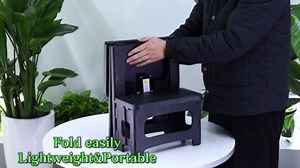 Folding 2 Step Stool for Kids Adults,Collapsible Rv Step Stool Holds 300LB,Anti-Slip Stool Portable Footstool Multifunctional for RV Home Kitchen Bedroom Office Bathroom