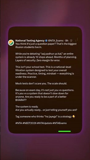 NTA Warning for NEET 2026 🚨 Mock Tests Won’t Save You | NEET 2026 Reality