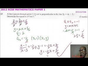2012 KCSE MATHEMATICS PAPER 2 QUESTION 13