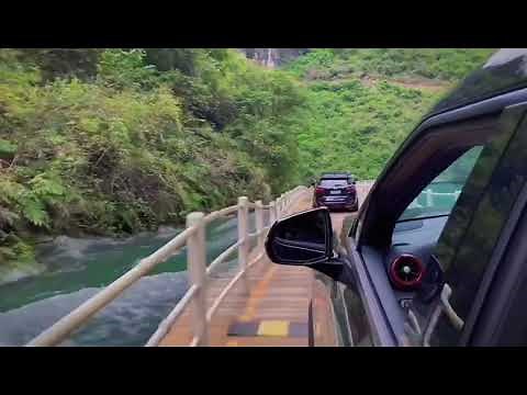 A Beautiful Floating Bridge In The Shiziguan Scenic Area.
