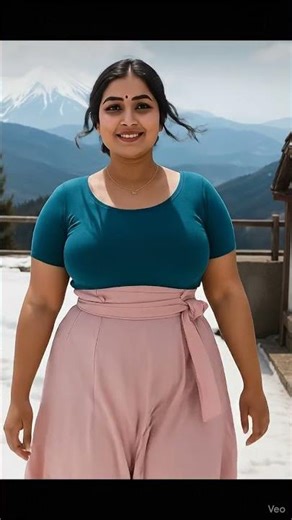 Plus Size Mountain Beauty | Snow Fashion Walk | Cinematic AI Video #modelsdot #viral