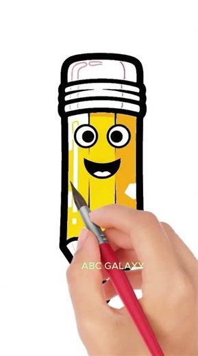 Cute & Colorful Pencil Drawing in 10 Seconds! #drawing #coloringadventure #shortsfeed #art
