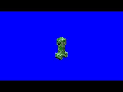 Minecraft Creeper Explosion Animation Blue Screen