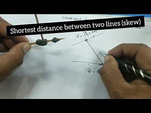 shortest distance between two lines (skew)/3d/class XII/maths/by KS sir