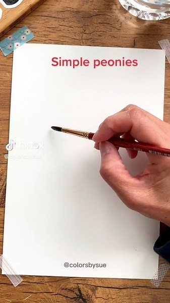 Easy Peonies Watercolor Tutorial