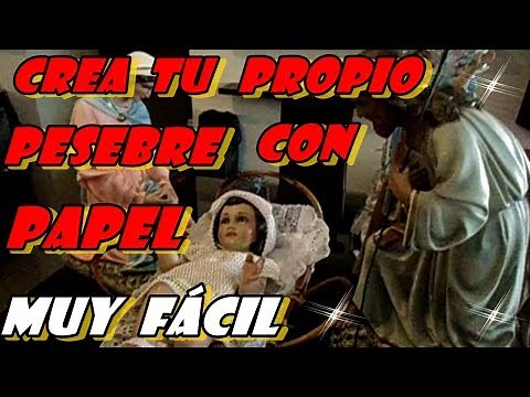 HOW TO MAKE A CHRISTMAS NATIVITY SCENE WITH PAPER, STEP BY STEP VERY EASY - BUILDING A CAVE FOR T...