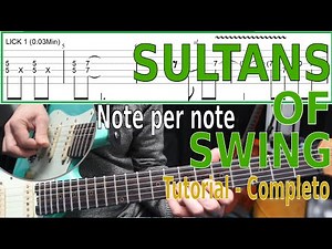 Sultans of Swing, Dire Straits, COMPLETE ,TUTORIAL, TAB, Note per note