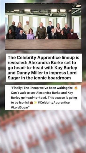 The Celebrity Apprentice lineup is revealed: Alexandra Burke set to go head-to-head ... #celebrity
