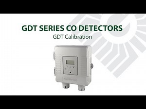 GDT Series CO Detectors - Calibration