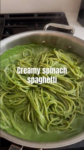 Creamy Spinach Spaghetti