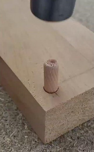 Perfect Dowel Joint - A Simple Trick #woodscraft #diy # short