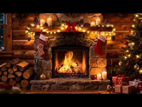 🎄Cozy Christmas Fireplace 24/7 | 🔥Fireplace Crackling | Holiday Ambience (No Music)