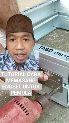 🔴 TUTORIAL CARA MEMASANG ENGSEL PADA BAJA RINGAN #tukangpemula #tutorialyoutube #youtubeshorts