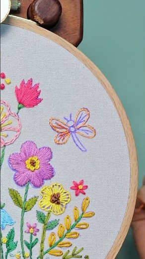 Beautiful butterfly embroidery tutorial🦋 #handembroidery
