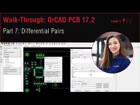 How to Define Differential Pairs and Constraints in OrCAD PCB 17.2