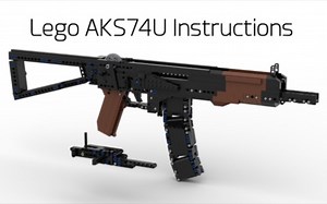 Lego AKS74U (Full auto rubberband gun) - Tutorial/Instruction