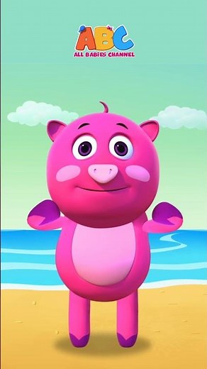 Head, Shoulders, Knees And Toes on The Beach #nurseryrhymes #kidssong #shorts #hooplakidz