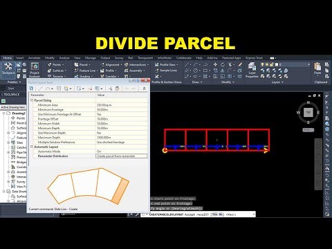 HOW TO DIVIDE PARCEL LAYOUT IN CIVIL 3D