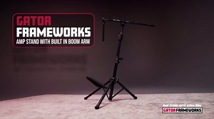 Gator Frameworks Amp Stand with 5-Position Tilt and Adjustable Boom Arm (GFW-GTR-AMP-BOOM)