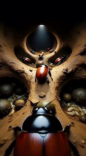 Micro Camera on a Dung Beetle Reveals Its Hidden Underground Colony | Real Insect POV