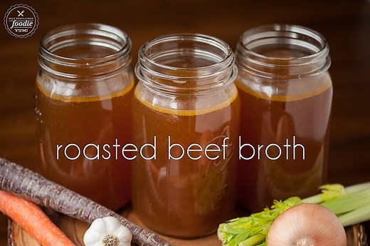 Roasted Beef Bone Broth - Self Proclaimed Foodie