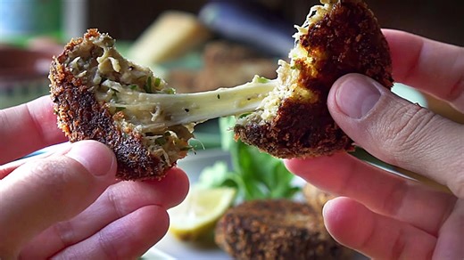 Aubergine croquettes with smoked mozzarella | Creamy center secret