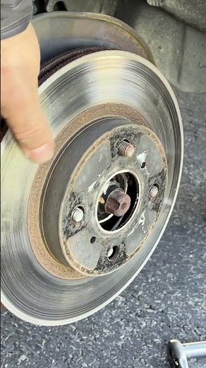 Removing Stuck Brake Rotor With A Sledgehammer Always Works #diyautorepair #tireguy #mechanic