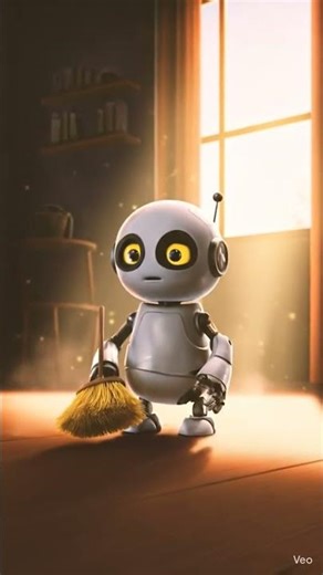A robot sweeping #viral #robot #ai #3danimation