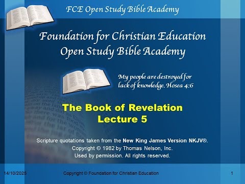 Revelation Lecture 5 Commentary Chapter 1 Part 1 1310925