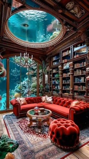 Secret Deep Sea Reading Room 🤯 #roomtour