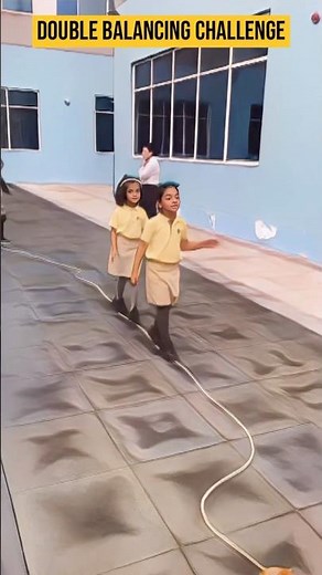Double Balancing Challenge #movementactivities #physicaleducation #funactivities #reels