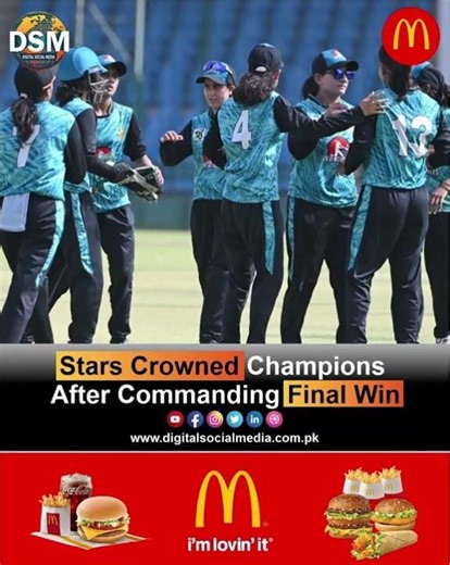 Stars Clinch National Women’s T20 Title with Dominant Final Win Over Invincibles