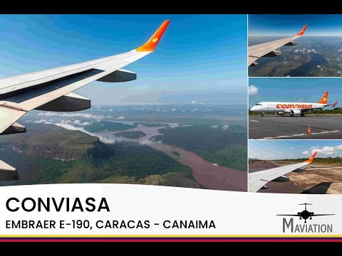 FLYING IN VENEZUELA: Conviasa, Embraer ERJ-190, Caracas (CCS) - Canaima (CAJ)