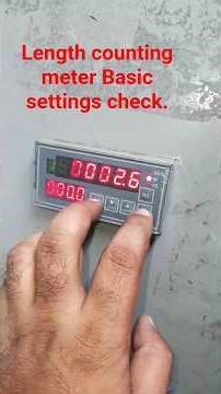 Length meter & encoder Basic settings