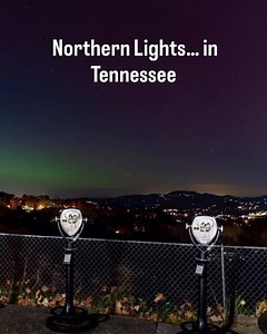 4K reactions · 619 shares | A rare and breathtaking sight over the Smoky Mountains!  The Northern Lights made a surprise appearance above Ober Mountain last night painting the Tennessee sky in waves of green and violet. It’s not every day we get to see the Aurora Borealis this far south, and it was pure magic. ✨ Were you lucky enough to catch the show?  #northernlights #obermountain #tennessee #smokies #smokymountain | Smith Creek | Facebook